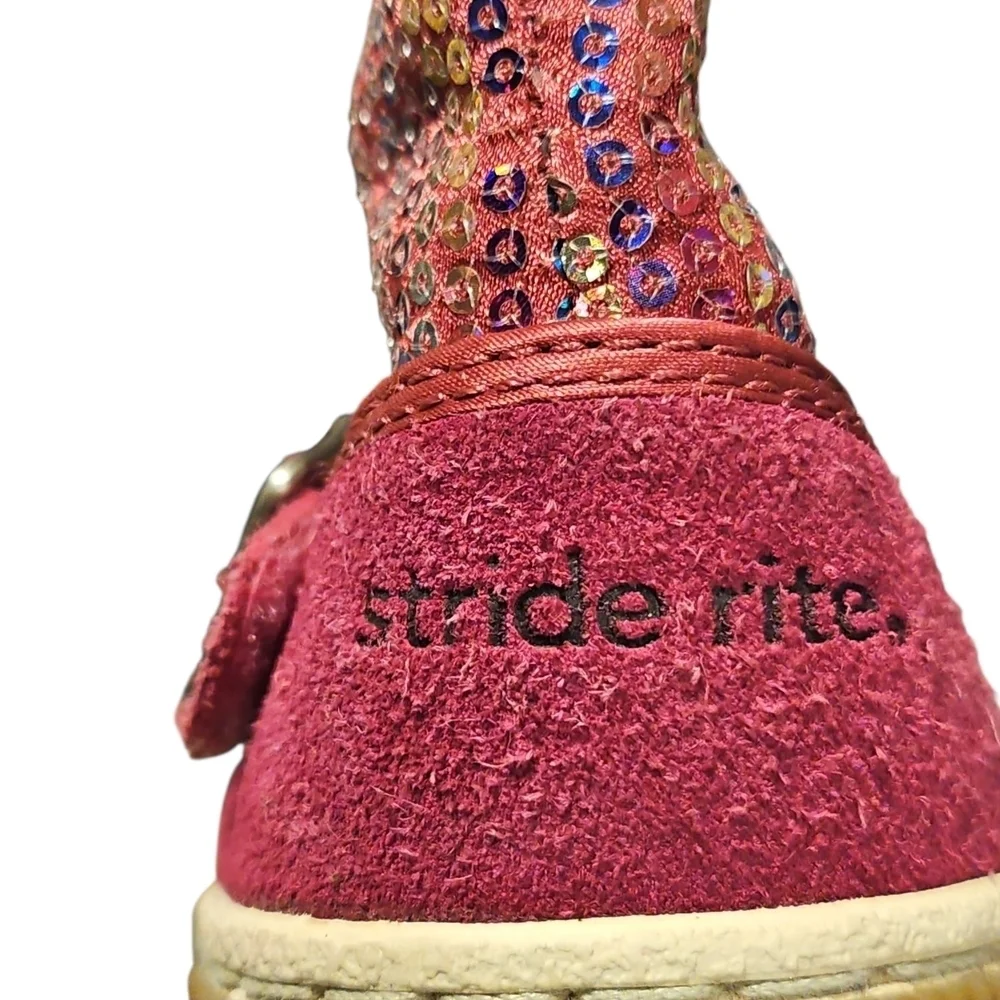 Stride Rite Pink Boots w/Sequins & Buckles